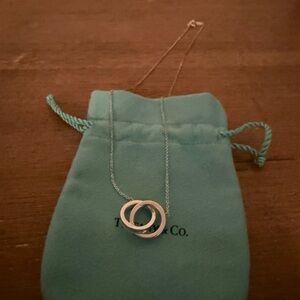 Tiffany & Co. Linked Circle Pendant Necklace - Silver on Tiffany Blue Pouch